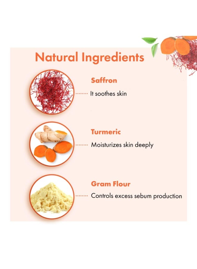 Good Vibes Ubtan Insta Glow Night Cream, 50 g | Brightening Moisturizing Nourishing Face Moisturizer For All Skin Types | With Turmeric, Saffron, Vitamin B3 | No Parabens, Sulphates & Mineral Oil - Image 4